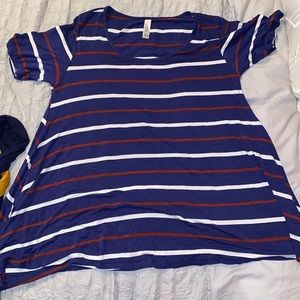 LuLaRoe Stripped short sleeve